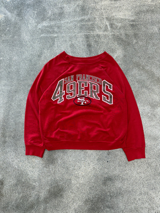 (L) Vintage Raglan Cut 49ers Crewneck