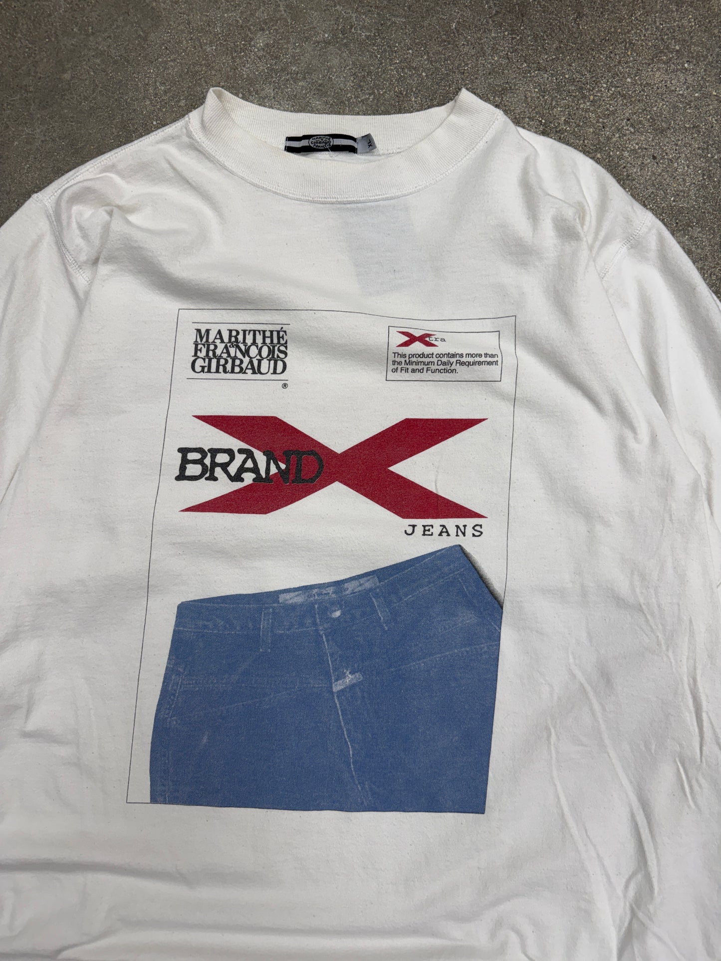 (XL) Vintage Marithe Francois Girbaud Brand X Jeans Promo Tee Shirt