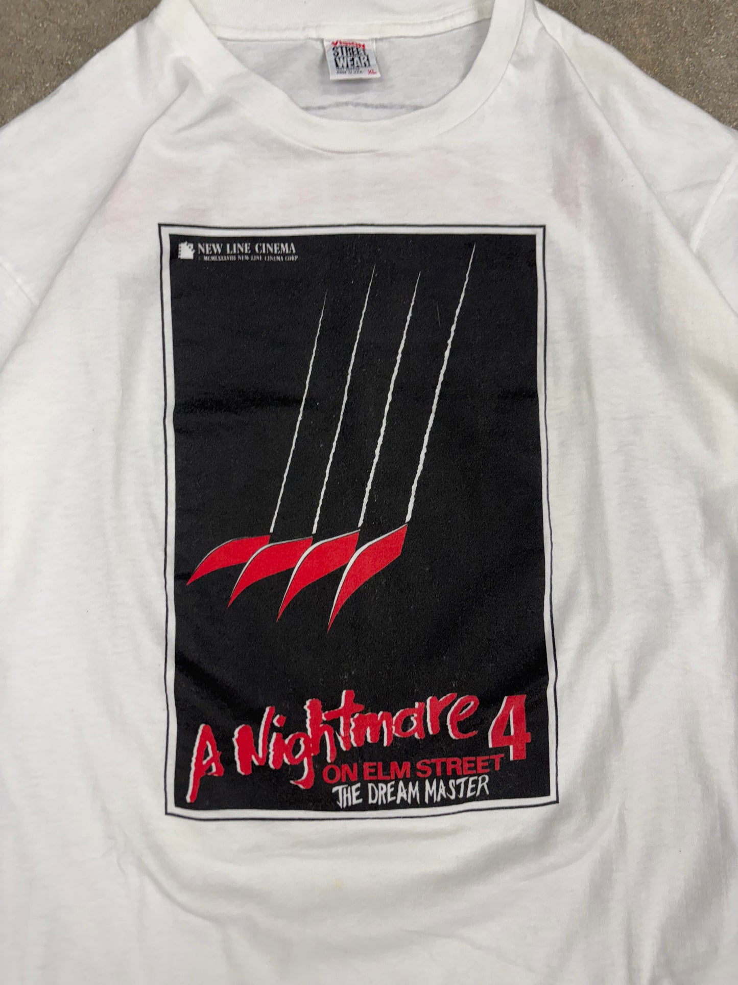 (XL) Vintage 1987 Vision Streetwear x A Nightmare on Elm Street 4 Collab Movie Promo Tee Shirt