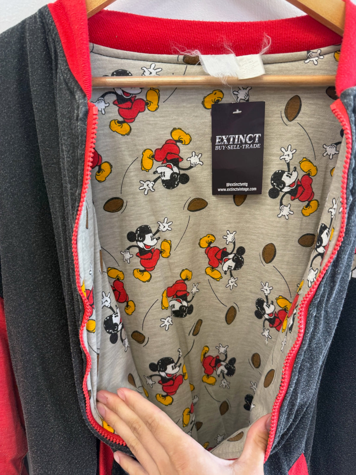 (XL) Vintage Mickey Mouse All American Football Jacket