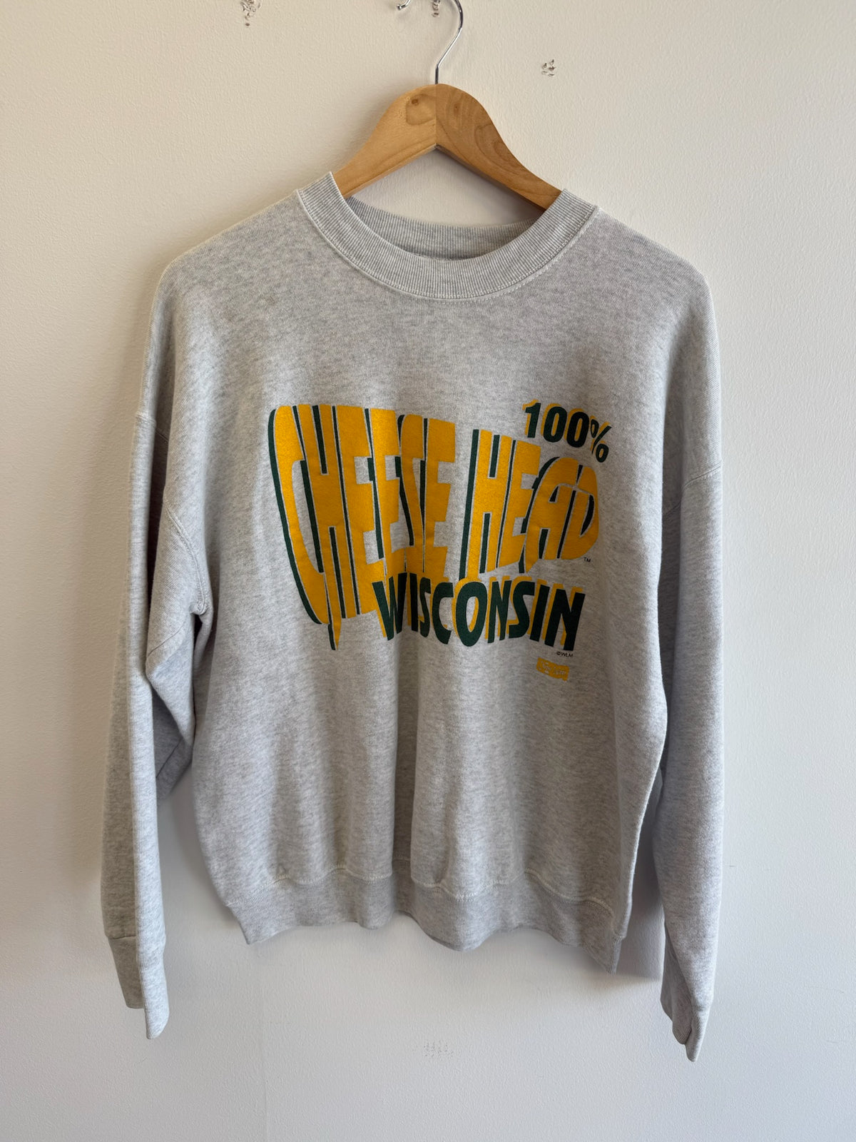 (L) Vintage Packers “100% Cheese Head” Crewneck