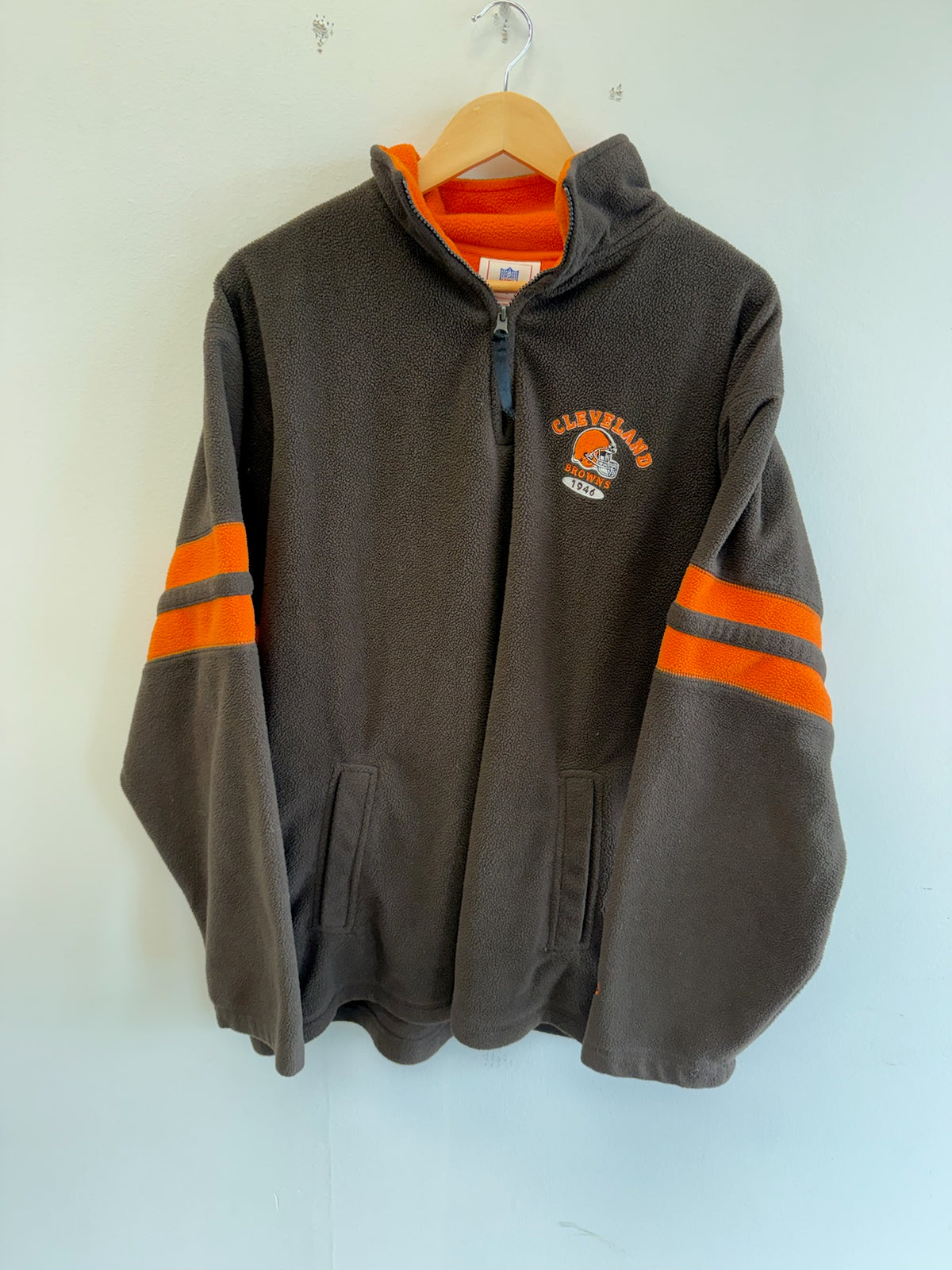 (L) Cleveland Browns Fleece Quarterzip