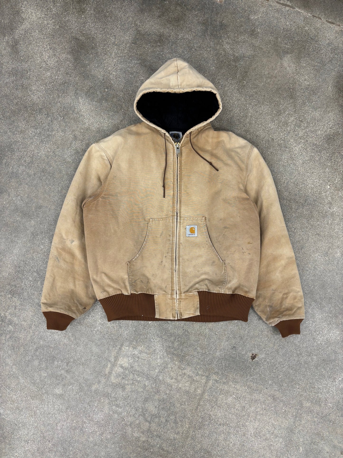 (XXL) Vintage 00s Tan Carhartt Hooded Jacket Quilt Lined