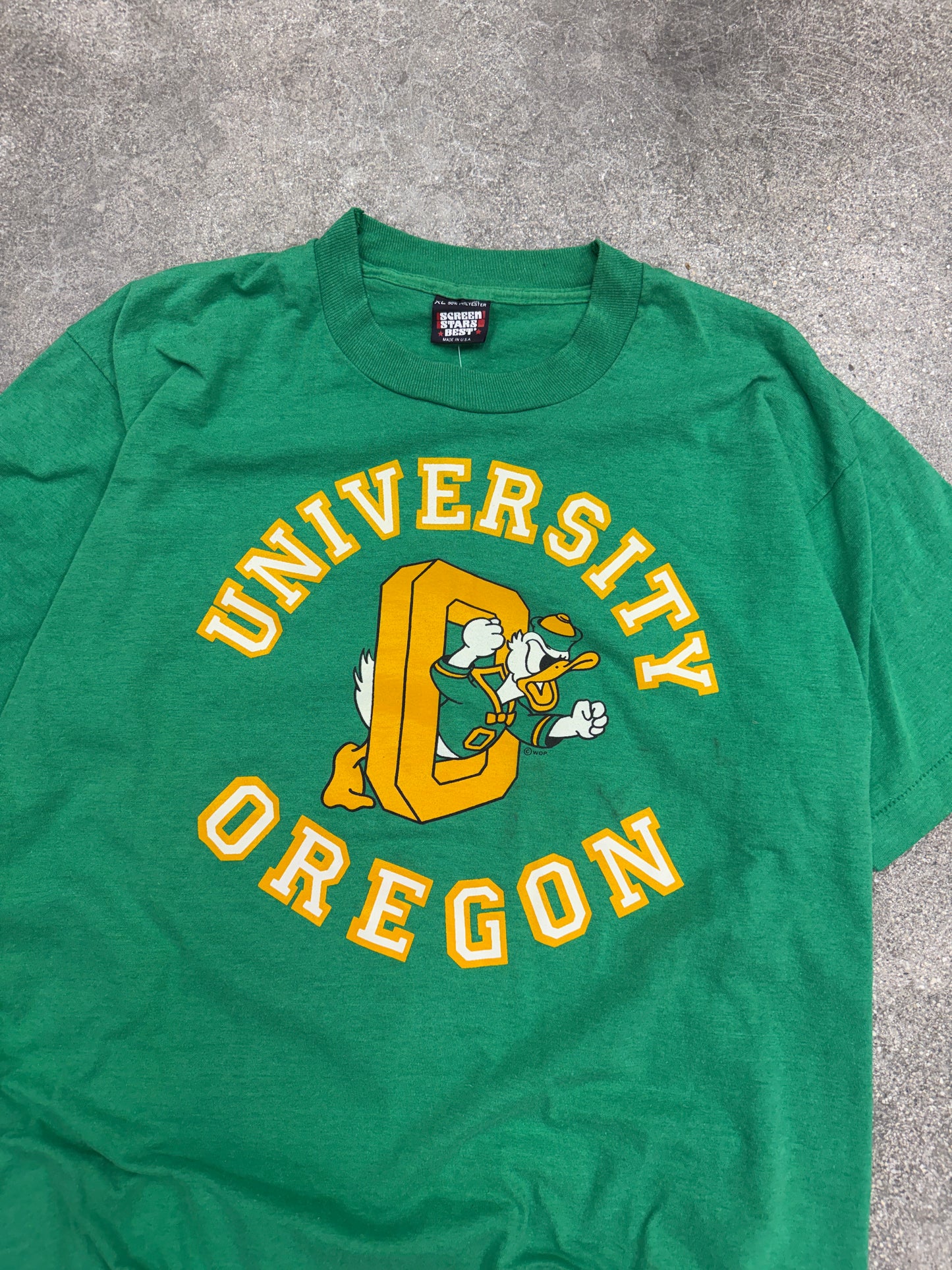 (L) Vintage University of Oregon Ducks Donald Duck Tee Shirt