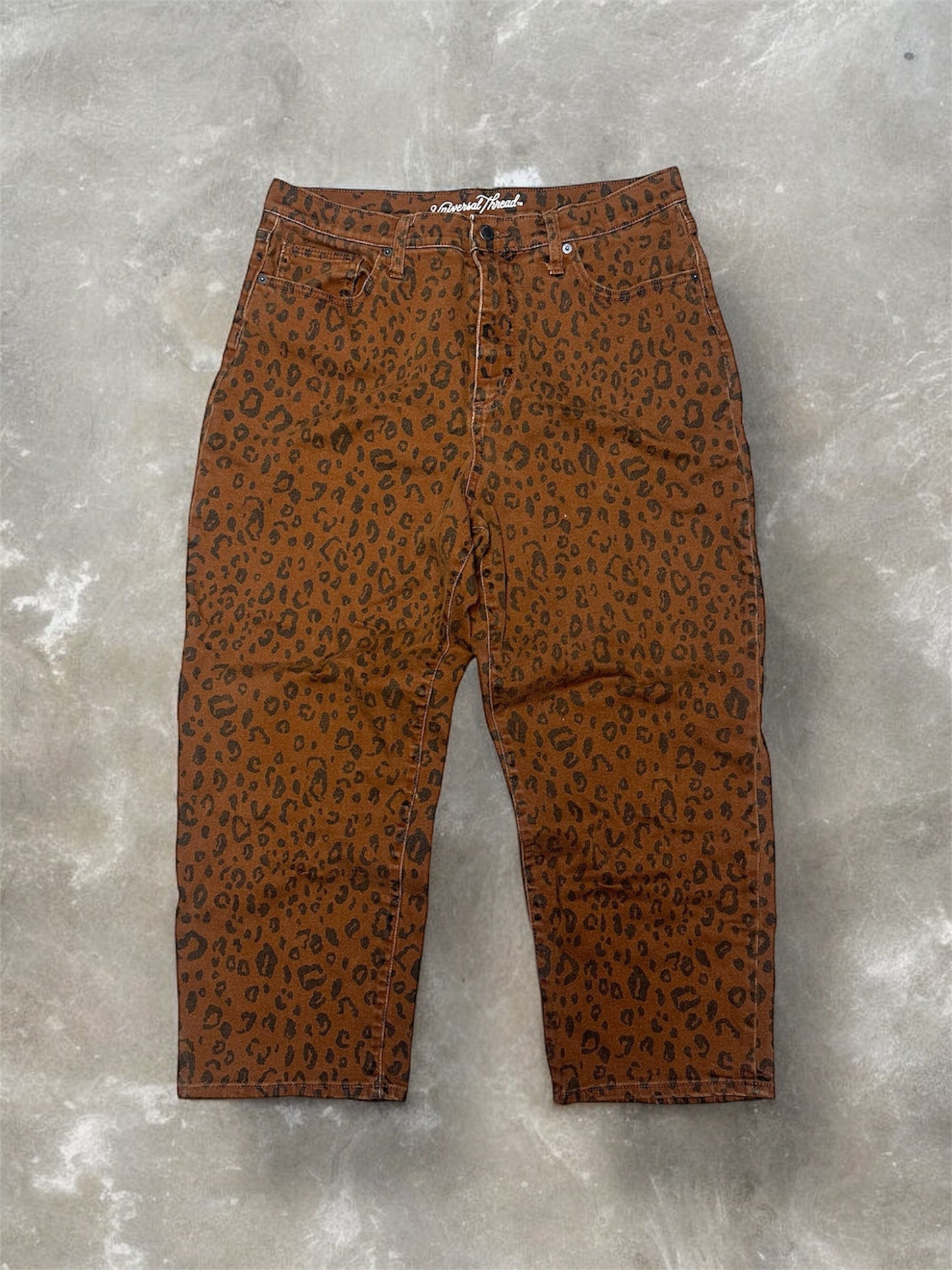 (34x24.5) Leopard Print Jeans