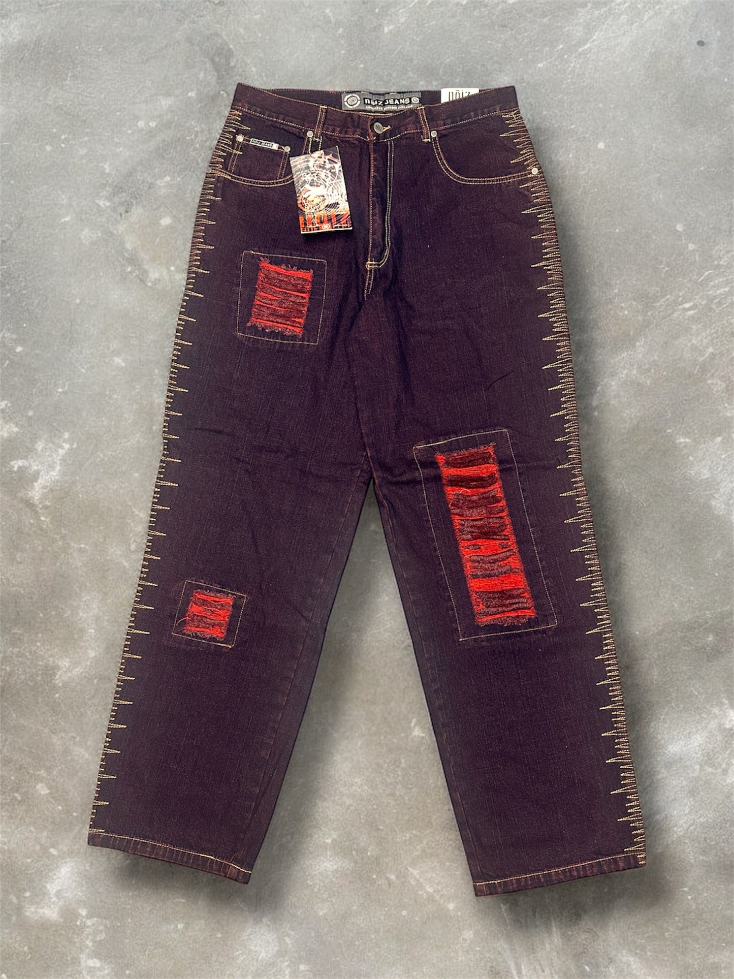 (35x32.5) Vintage Y2K Noiz Ruler Jeans