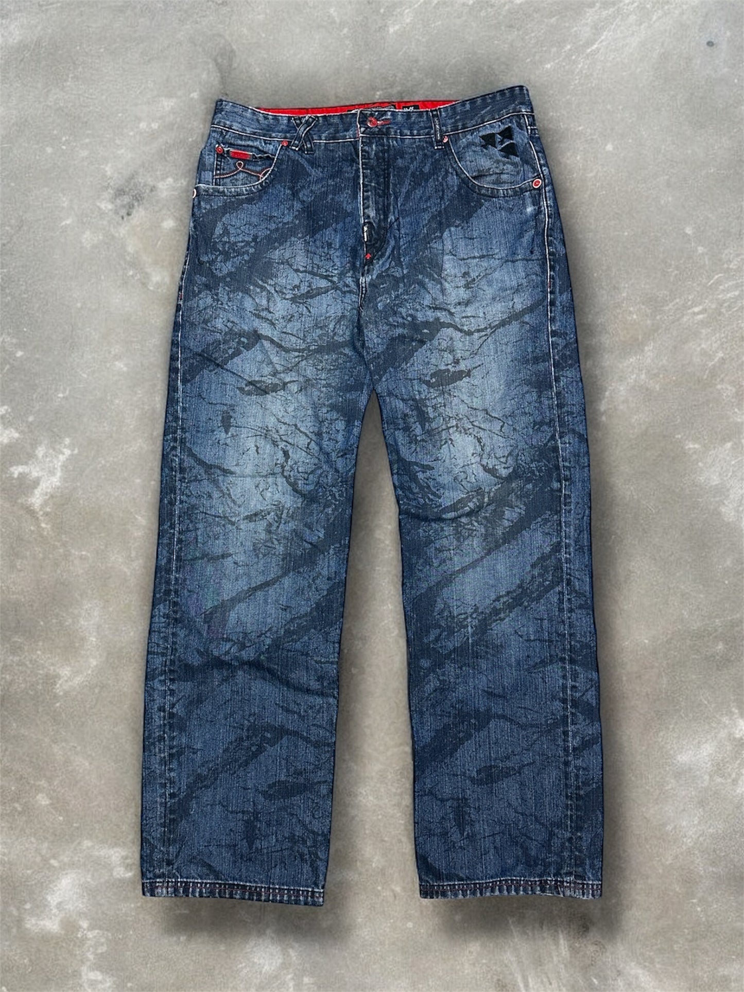 (36x32) Vintage Tree Print LRG Jeans