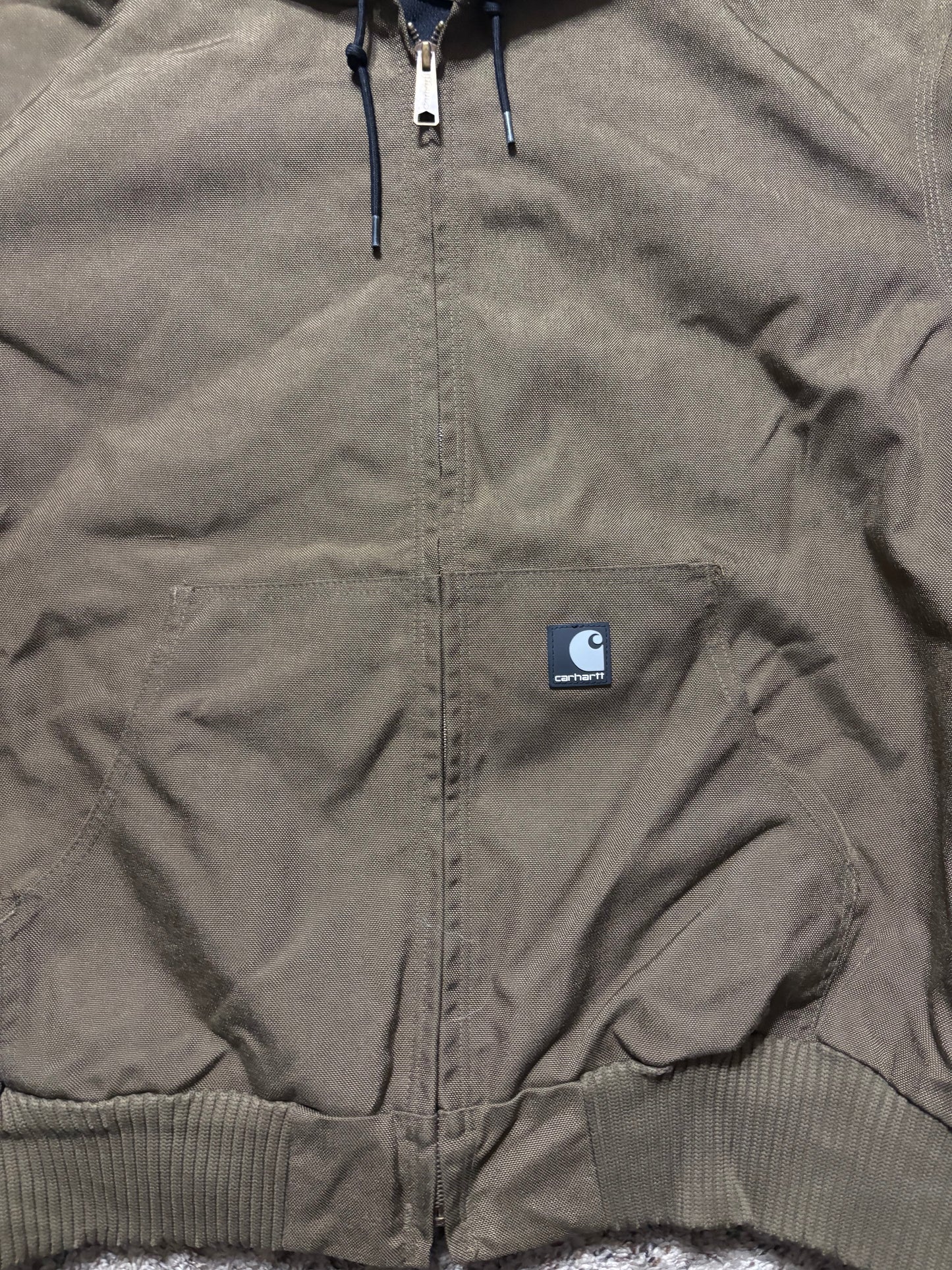 (XXL) Vintage Carhartt Brown Canvas Hooded Jacket