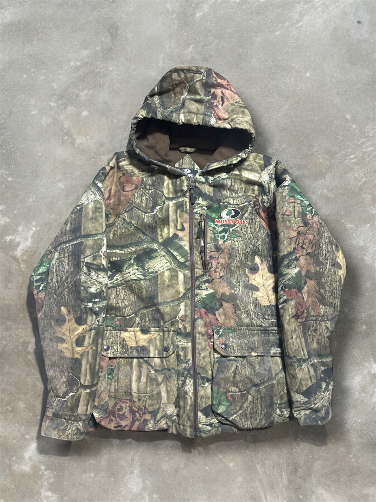 (L) Vintage Mossy Oak Camo Hooded Jacket