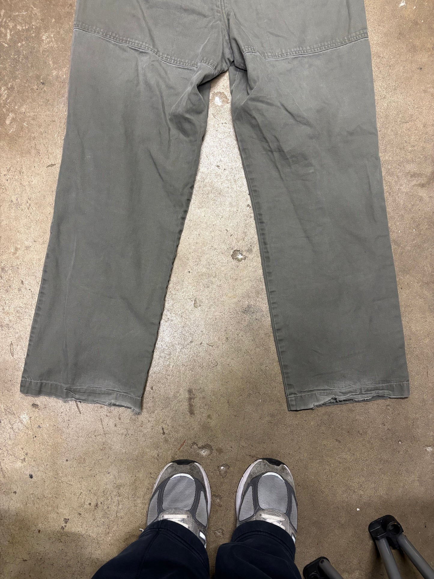 (38x31) Vintage Patagonia Organic Cotton Olive Green Double Knee Pants