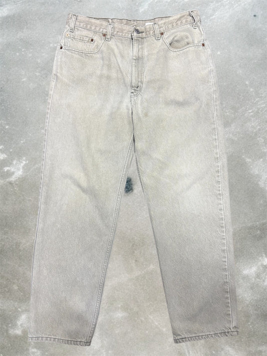 (36x29.5) Vintage 1999 Levi’s 550 Light Grey Faded Jeans