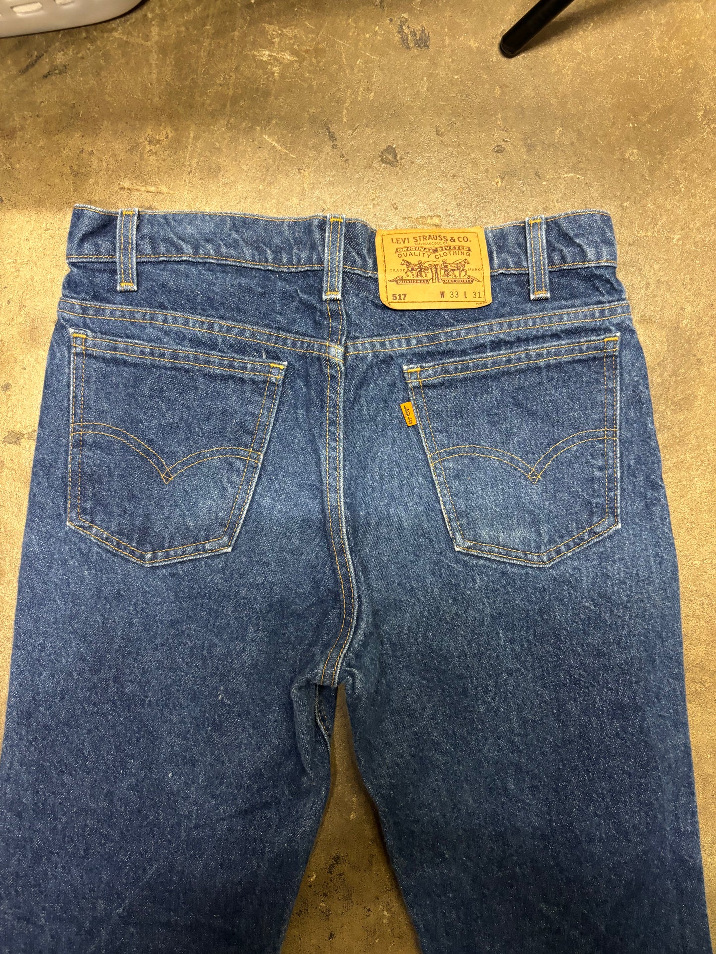 (32x30) Vintage 1995 Levi’s 517 Orange Tab Blue Denim Jeans