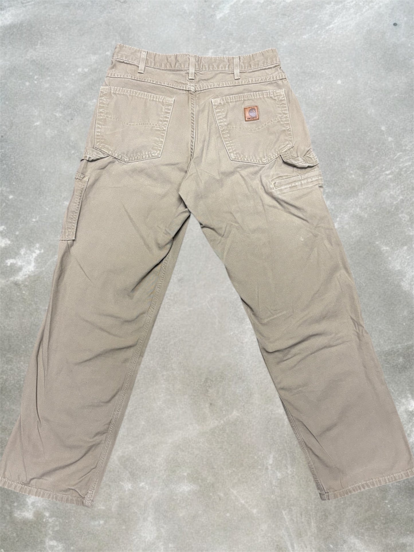 (32x31) Vintage Carhartt Tan Carpenter Pants