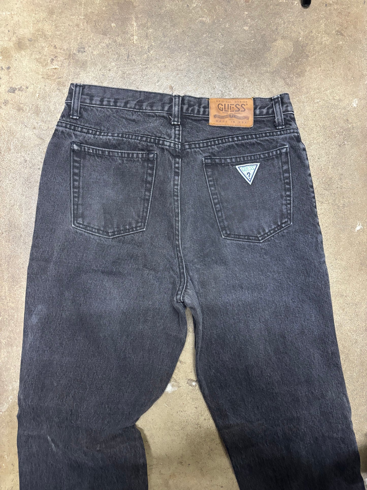 (30x34) Vintage 90s Guess Jeans Black