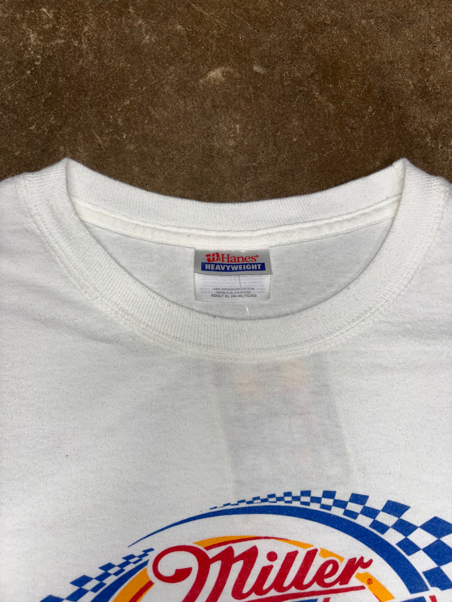 (XL) Vintage 00s Miller Lite Racing White T-Shirt