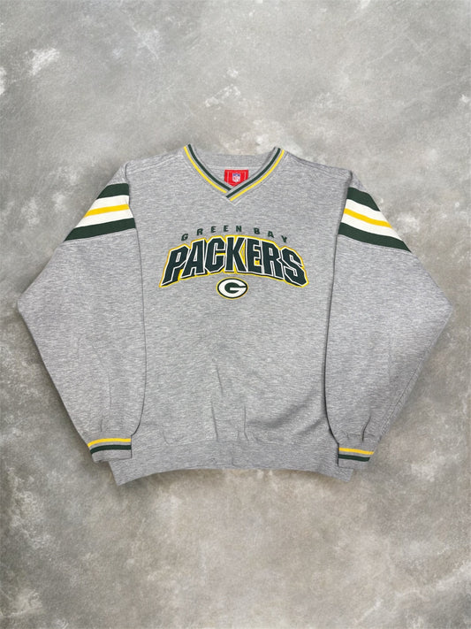 (L) Vintage 00s Green Bay Packers Grey Crewneck