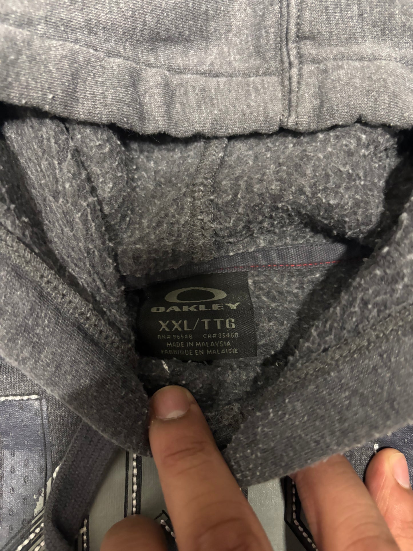 (XXL) Vintage Y2K Oakley Skull Grey Hoodie