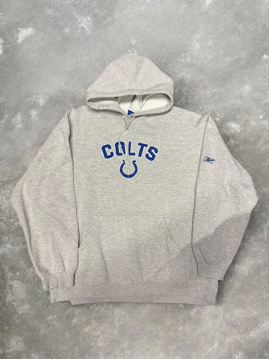 (XL) Vintage 00s NFL Reebok Indianapolis Colts Grey Hoodie