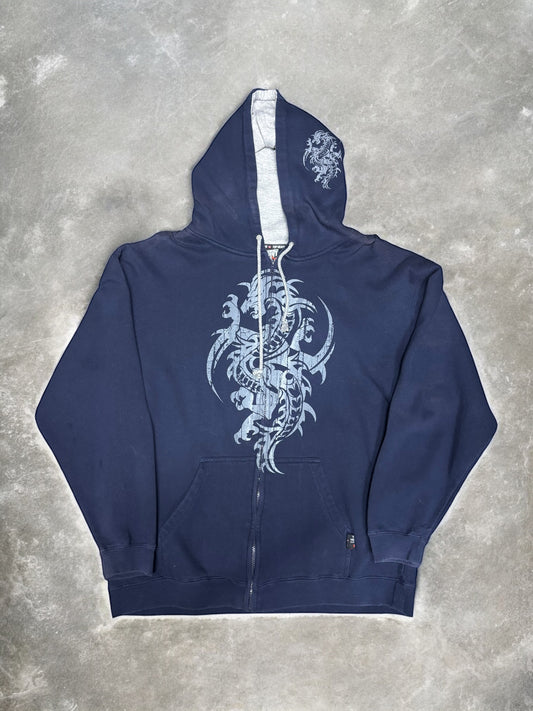 (XL) Vintage Y2K Top Heavy Dragon Skating Zip Up Hoodie