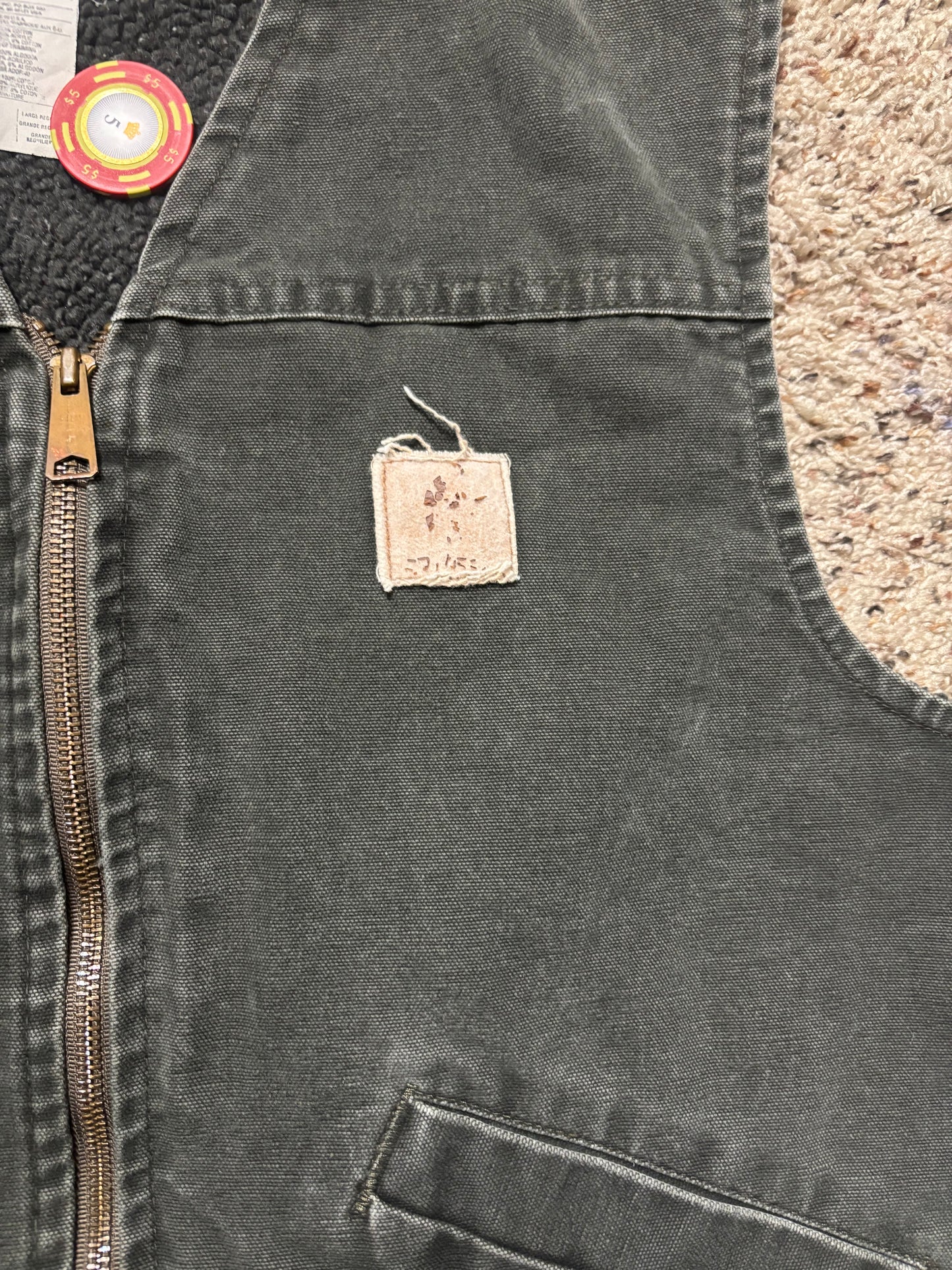 (L) Vintage Carhartt Dark Green Vest